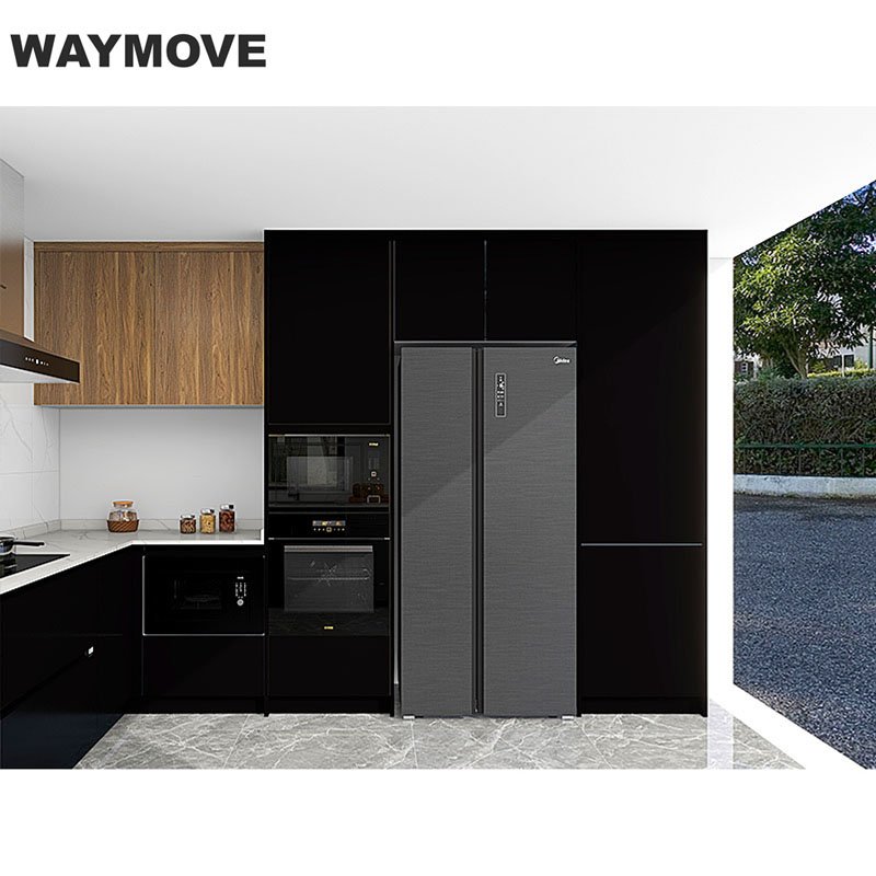 WAYMOVE Ready To Assemble Modern Kitchen Cabinet High Gloss Kitchen Cabinets