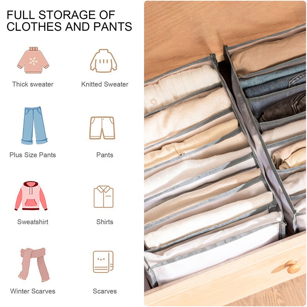 Best selling wardrobe clothes organizer convenient folding felt clothes drawer dividers organizer for closet