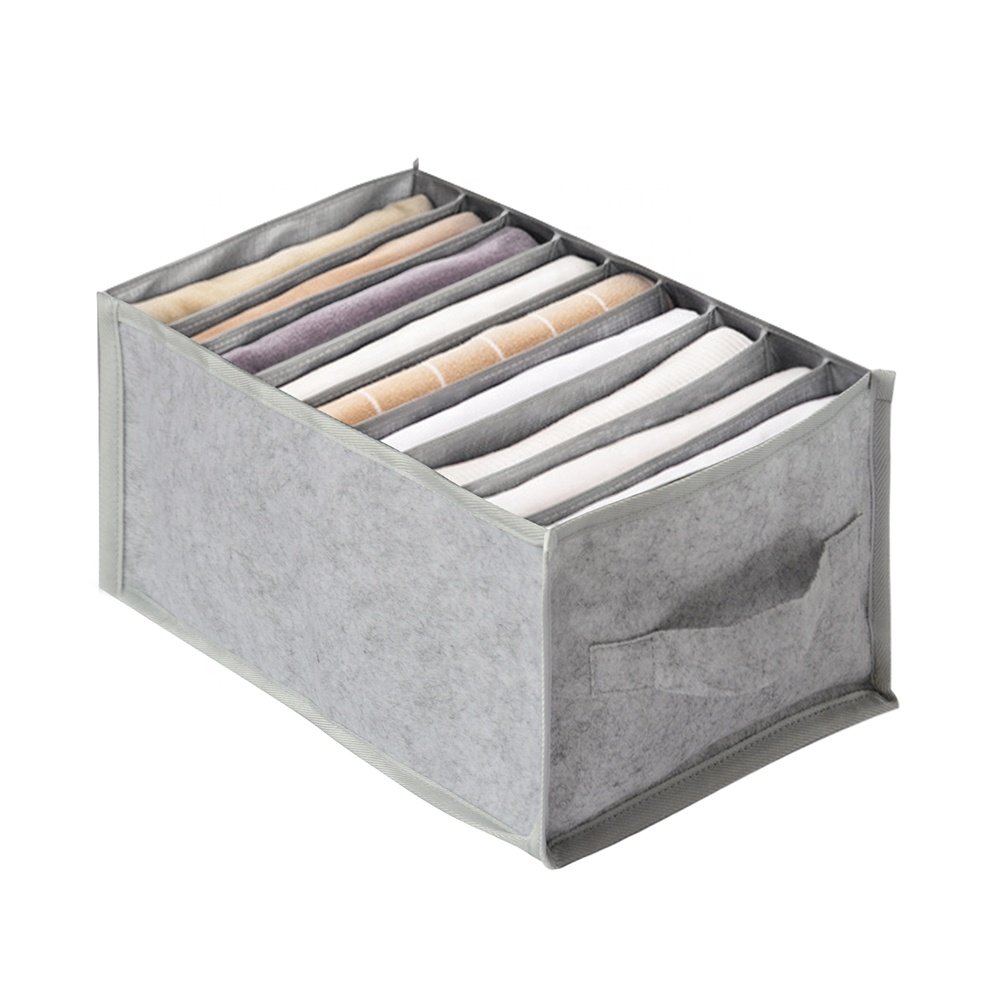 Best selling wardrobe clothes organizer convenient folding felt clothes drawer dividers organizer for closet