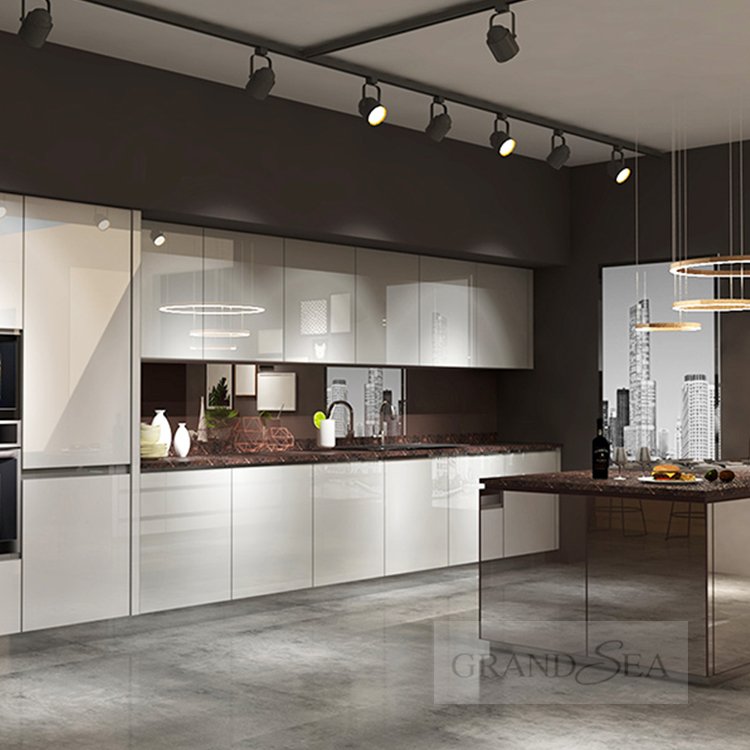 Kitchen cabinet with refrigerator panel sink and cabinet combo wholesale wood pantry kitchen cabinets solid wood