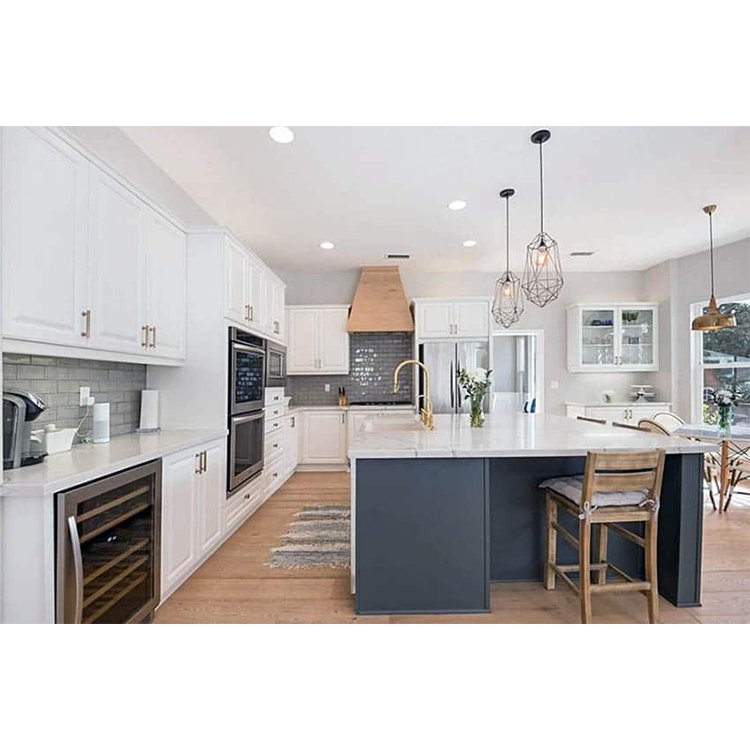Ready to Assemble New Design Kitchen Cabinet In Matte Lacquer Painting Finish With 3D Rendering Design Service