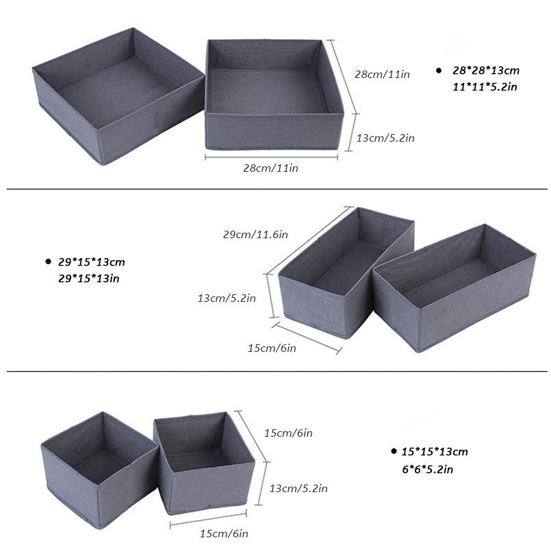 Underwear Drawer Organizer Foldable Cloth Storage Box Closet Dresser Cube Fabric Containers Basket Bins Divider for Nursery Baby