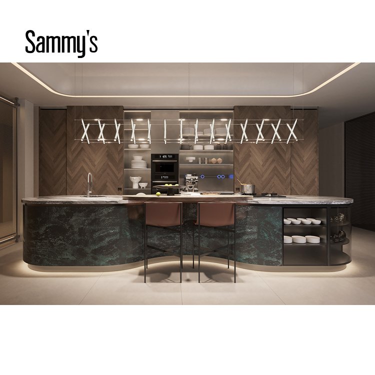 AK121 Sammys high end knock down kitchen cabinets solid wood