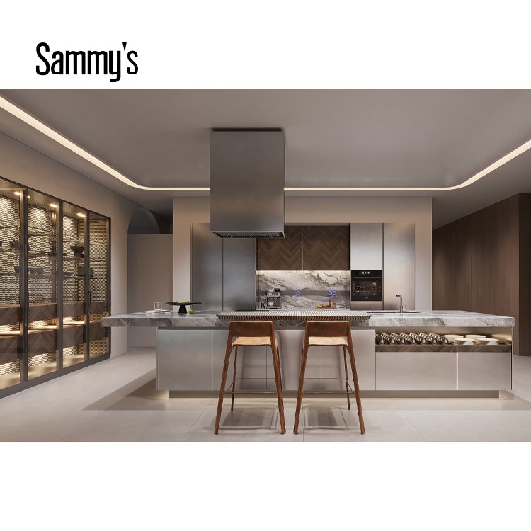 AK121 Sammys high end knock down kitchen cabinets solid wood