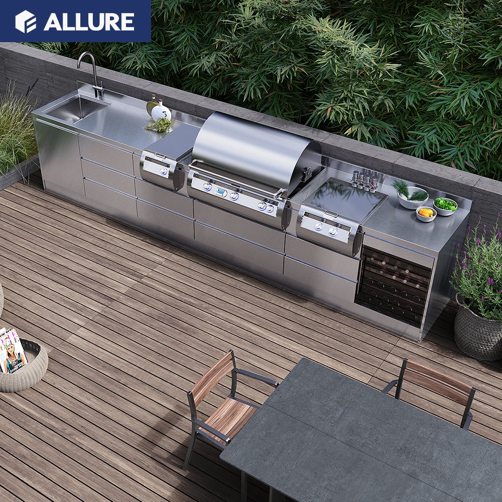 Allure Products Sink Traditional Usa Suppliers Smart Complete Sets Outdoor Aluminum Stainless Cabinet Kitchen Items Units