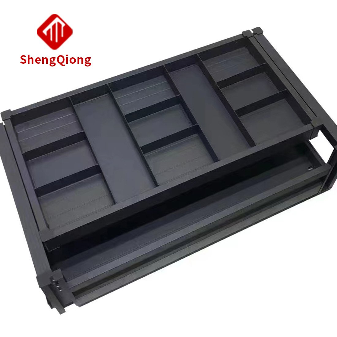 SHENGQIONG Kitchen Accessories Storage Aluminum Kitchen Pull out Basket Drawer Sliding Basket Cabinet Organizer Pots and Pans
