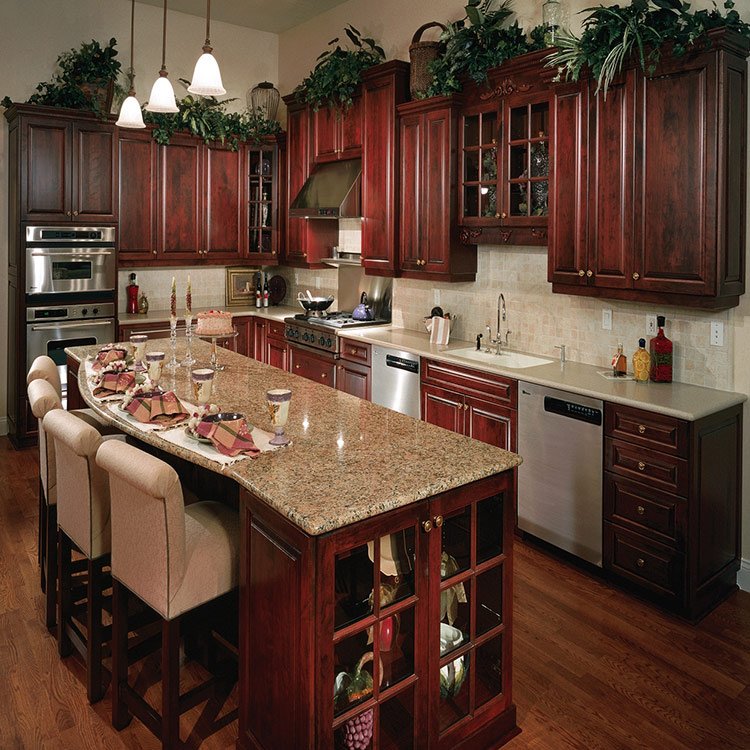 Classic ready built laminated plywood kitchen cabinet film furniture
