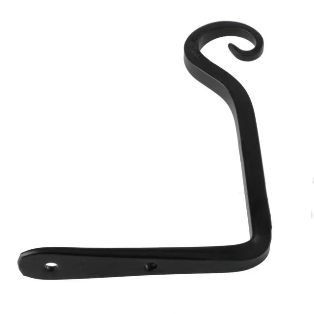 Hot Mediterranean Metal 7 Type Black Painting Iron Art hook drawing flower basket garment hook accessories pothook