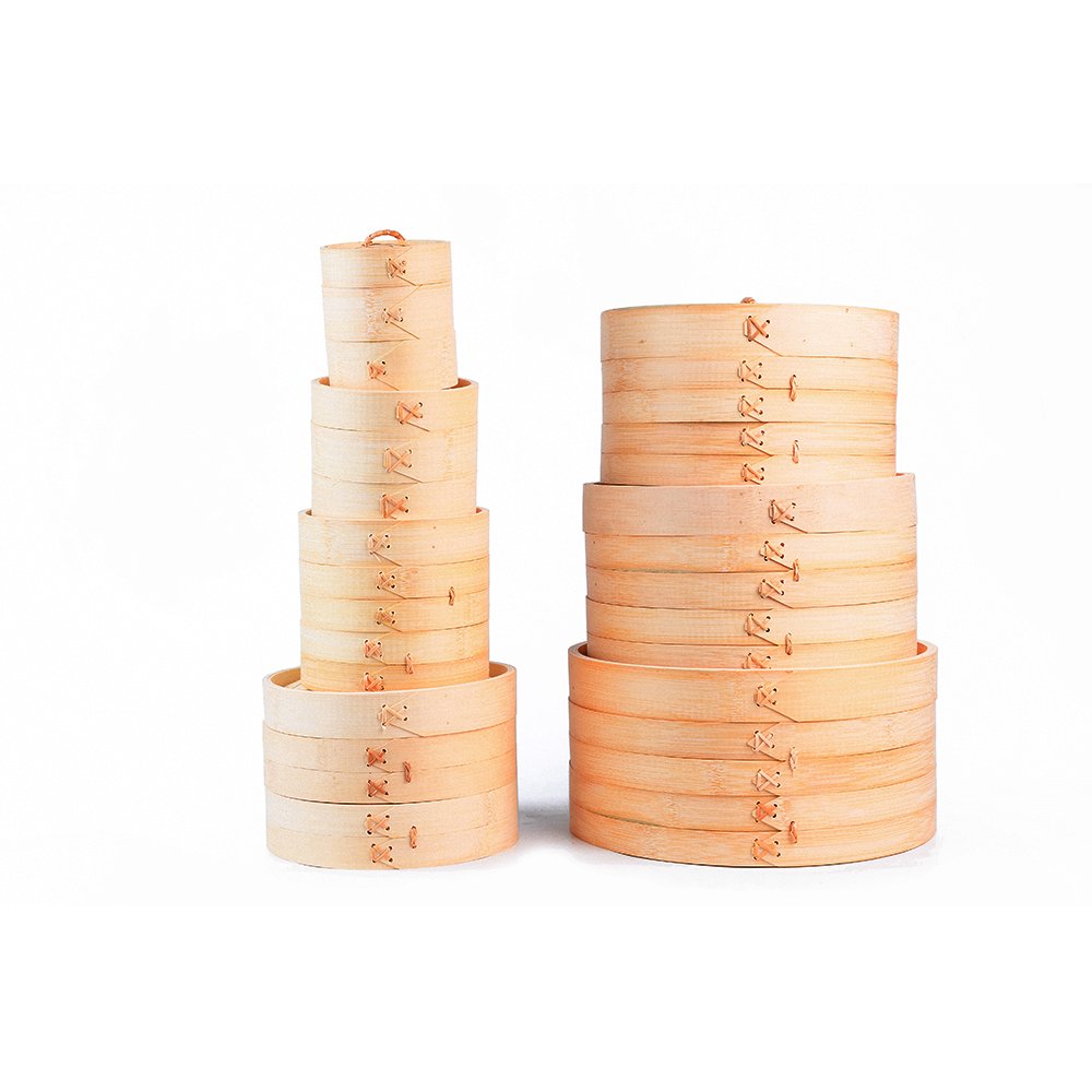 big small size square mini dim sum food rice organic bamboo steamer basket kit set favors 3 6 8 10 12 14 inch