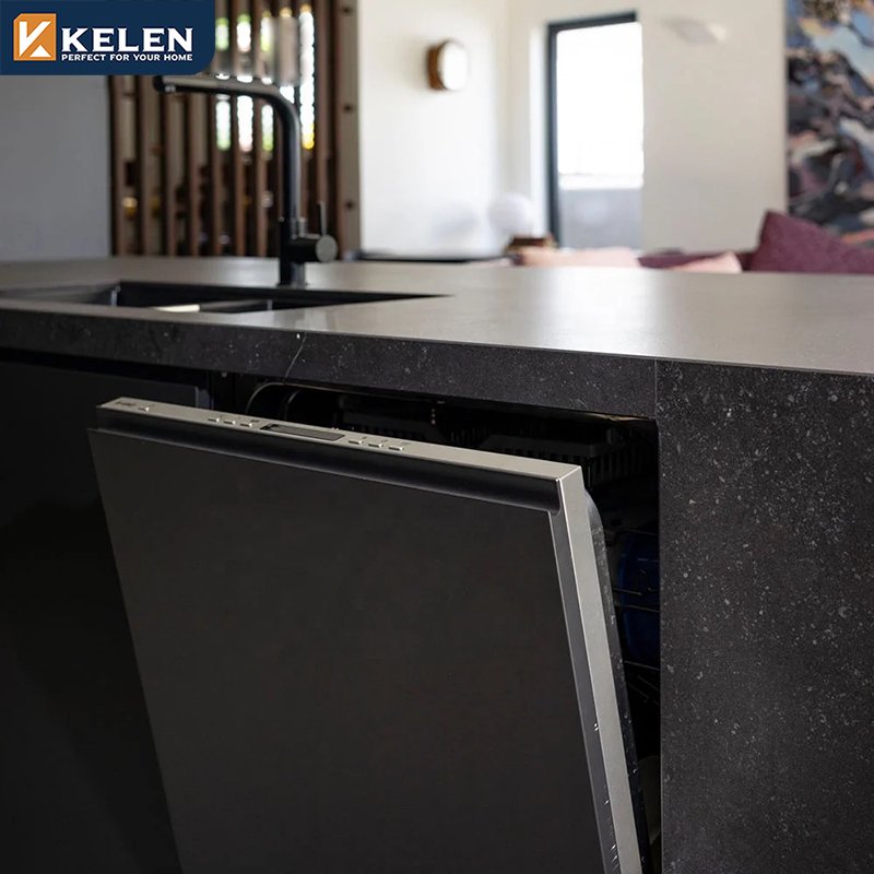 KELEN 2024 kitchen cabinet supplier plywood modular luxury modern wood furniture kitchen stainless cabinet