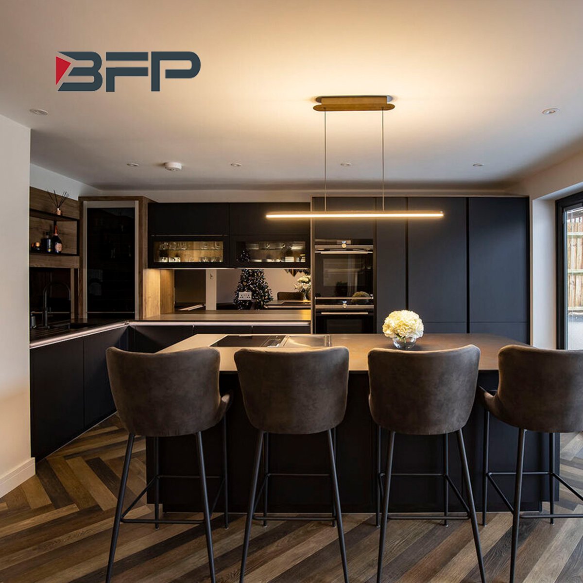 BFP Factory Price Good Quality Modern Lacquer Kitchen Cabinets Sink Faucet Hinge Drawer Slide Apartment