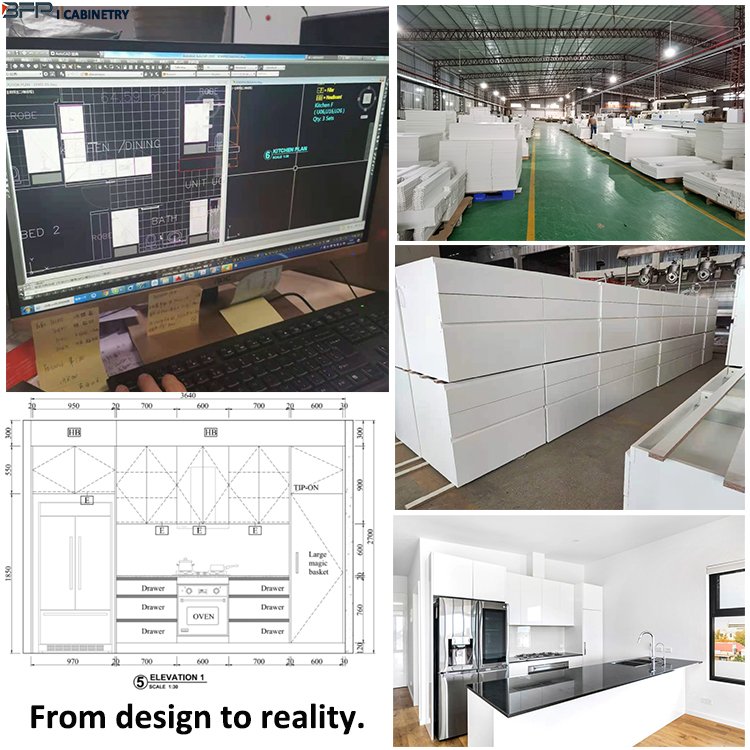 BFP Factory Price Good Quality Modern Lacquer Kitchen Cabinets Sink Faucet Hinge Drawer Slide Apartment