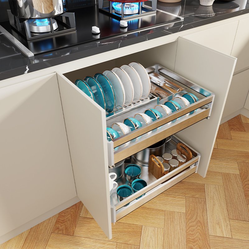 Kitchen Cabinet Accessories Multipurpose Drawer Basket pull out Seasoning Basket GFR383