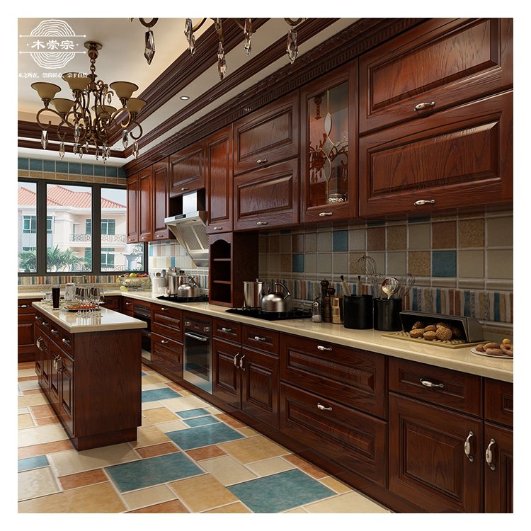 fitted islands kitchen cupboard drawer basket equipped american solid wooden cabinetry whole house custom furniture manufacturer