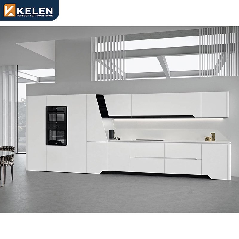 KELEN 2024 kitchen cabinet mdf supplier set modular modern pvc wood furniture kitchen cabinet