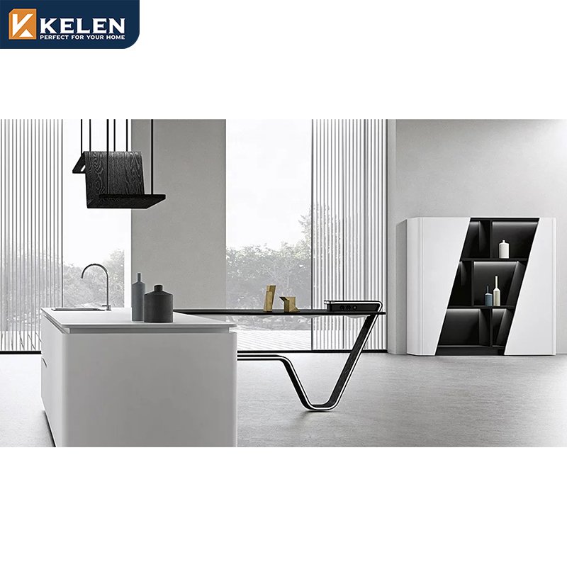 KELEN 2024 kitchen cabinet mdf supplier set modular modern pvc wood furniture kitchen cabinet
