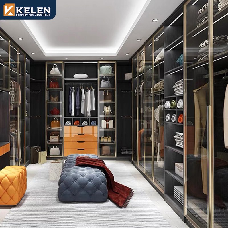 Kelen 2024 Wardrobe modern customized organizer Wardrobes Bedroom Closet organizer Design laminate wardrobe closet