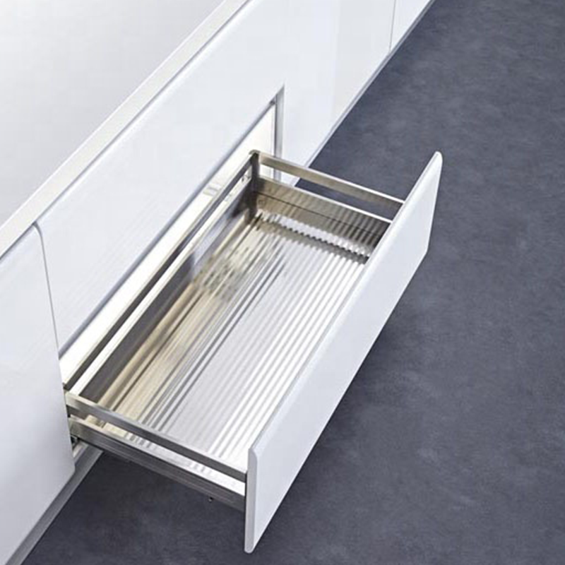 WELLMAX Kitchen Pull Out Storage Pull Out Three Side Drawer Basket Condiment Sliding Cabinet Dish Rack