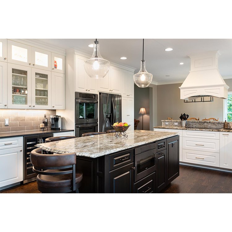 American Style White Shaker Kitchen Cabinet Support Pre Assembled Packing Popular Among Builders In USA Market