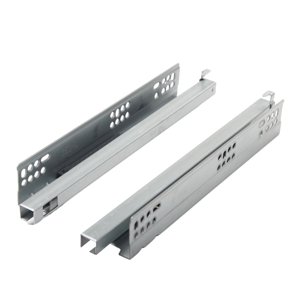 Direct Factory Sale 3-Fold Soft Close Hidden Full Extension Drawer Runners EU Type Locking Device for Kitchen RV Under-mounting