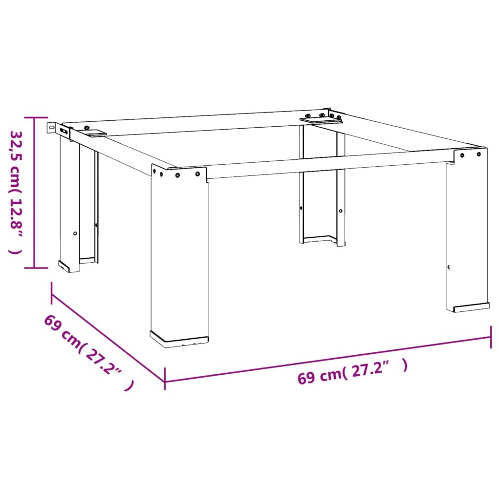 White Steel Home Furniture Washing Machine Base Storage Stand with Drawer Cabinet