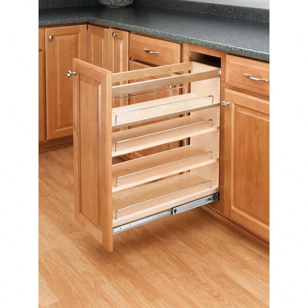 Pull-Out Kitchen Cabinet Shelf Organizer with Soft-Close Function