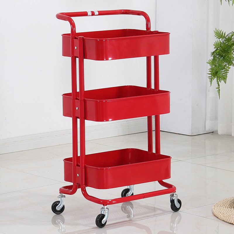 Creative Design Mobile Storage Cart 6 Tier Kitchen Rotating Storage Trolley Drawer Cart Utility