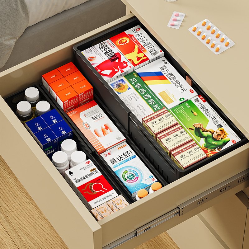 Wholesale Retractable Drawer Storage Organizer Bins Kitchen Bedroom Bathroom Expandable Storage Boxes