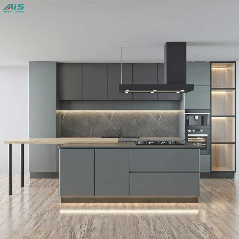 Full Set Furniture Model Flat Elegant Modern Style Luxury Modular Size Exteriors Supplier Cheap Green Customize Kitchen Cabinet