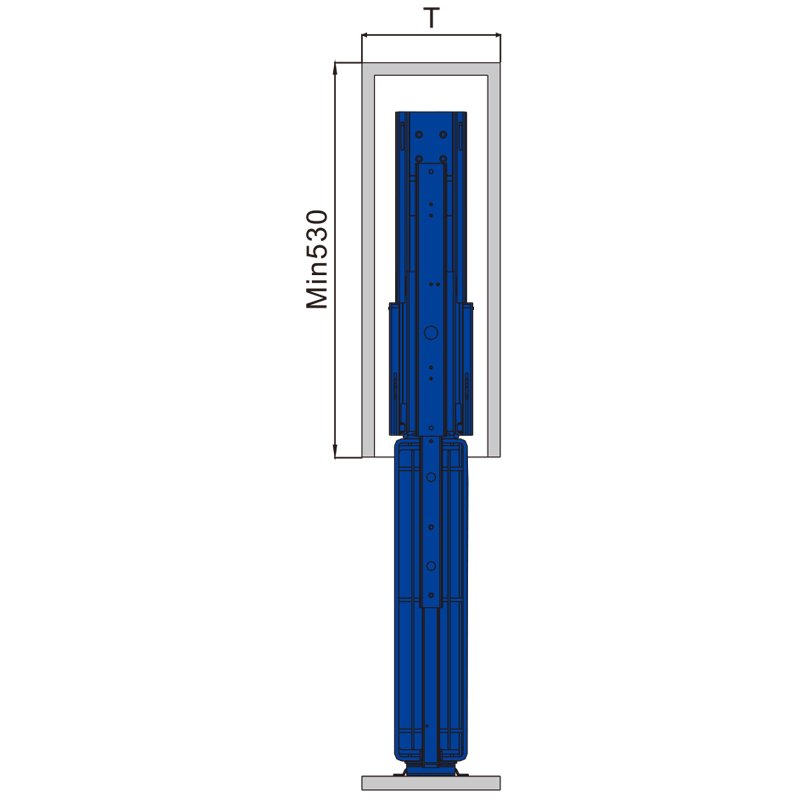 Unihopper soft closing tall unit basket T(mm)=150
