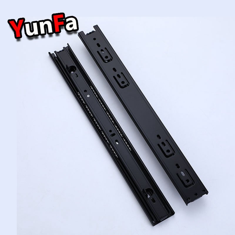 Hanging Hooks 45mm 3-Fold Drawer Rail Runner Mounted Channel Telescopic Under Bayonet Mounting Drawer Slide with Clasp Lugs