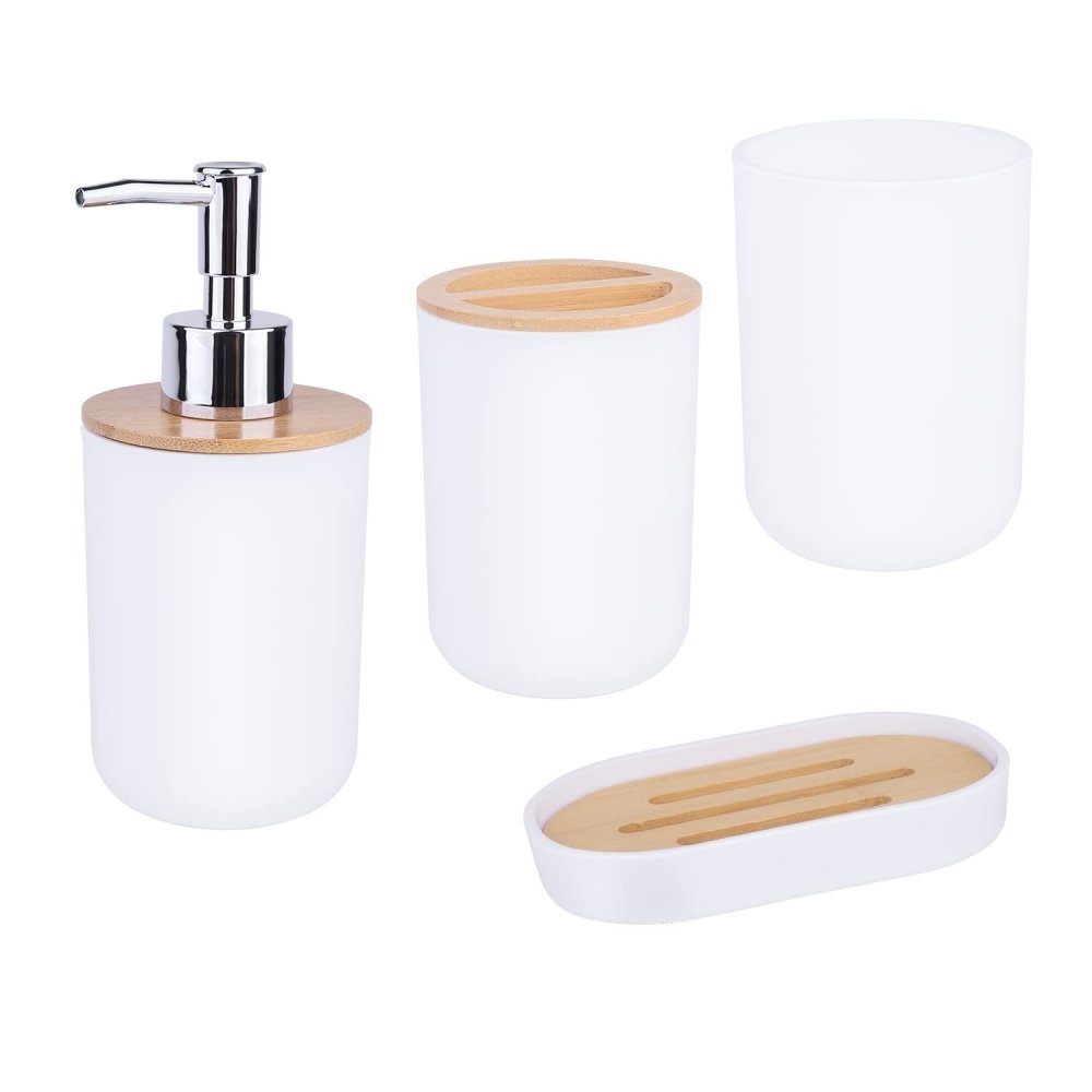 Hand Soap Lotion Dispenser Bathroom Accessory Set Eco-Friendly Mouthwash Cup
