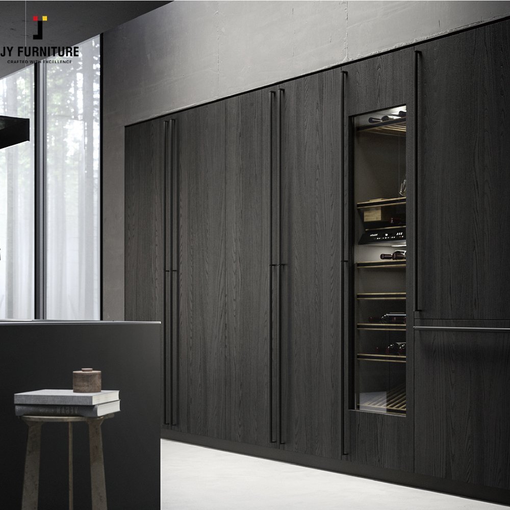 JY Furniture Vietnam Modern Design European Style RTA Shaker Black Room Dining Room Furniture Cabinet Buffet Kitchen