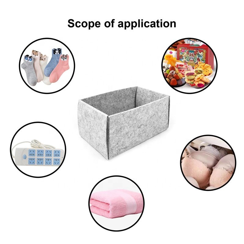 Factory Best Household Items Storage Boxes Pull Out Drawer Cabinet Organizer Felt Toy Organizer Stylish Durable Felt Material