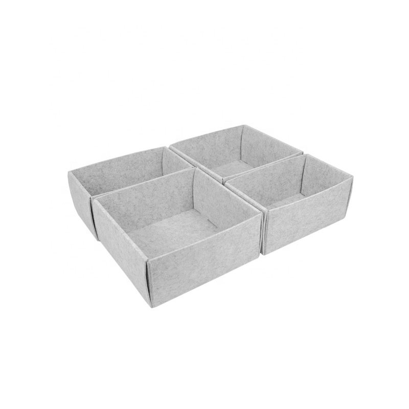 Factory Best Household Items Storage Boxes Pull Out Drawer Cabinet Organizer Felt Toy Organizer Stylish Durable Felt Material