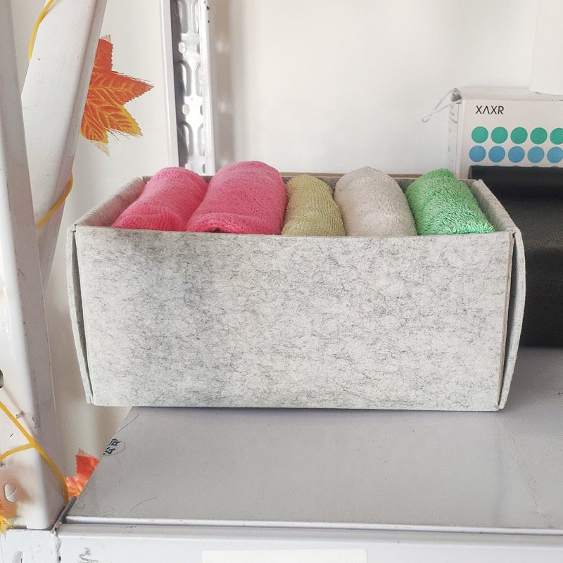Factory Best Household Items Storage Boxes Pull Out Drawer Cabinet Organizer Felt Toy Organizer Stylish Durable Felt Material