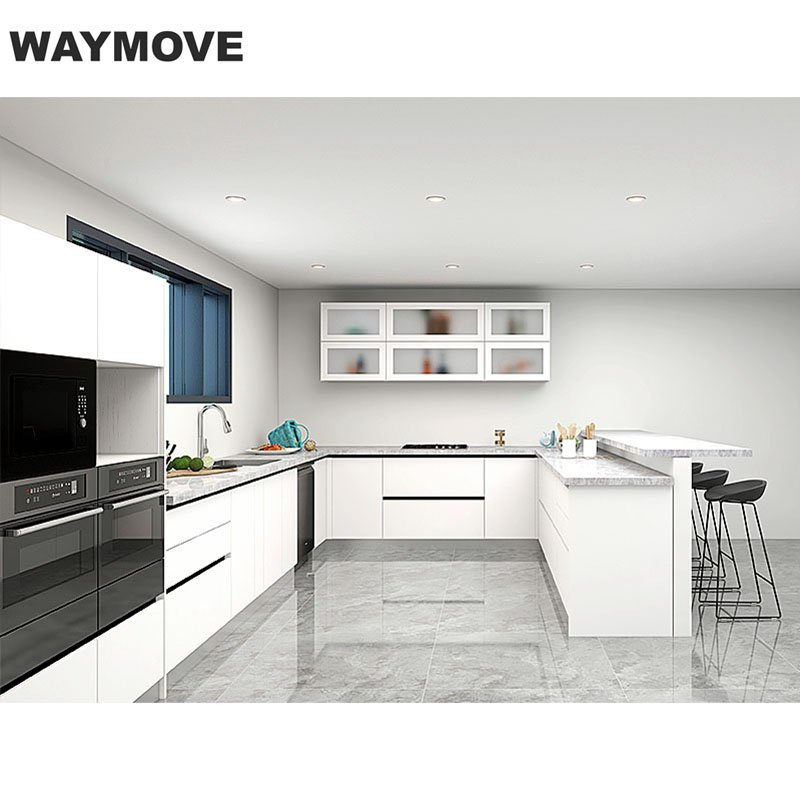 WAYMOVE High quality melamine plywood design affordable modern kitchen cabinet