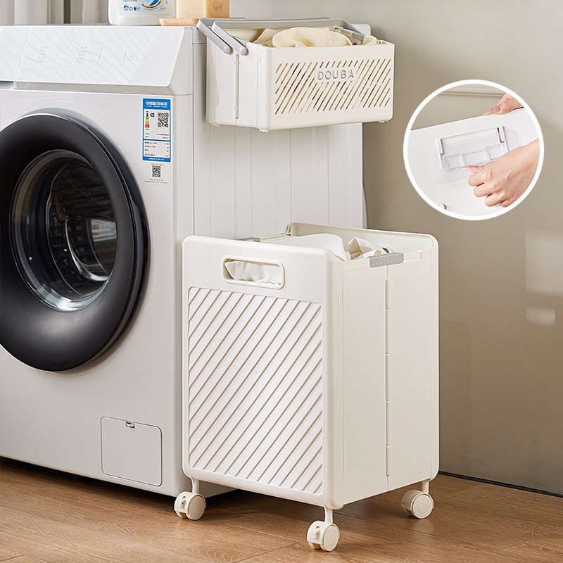 Large Plastic Storage Drawers Cart for Laundry & Washing Basket Organize Dirty Clothes
