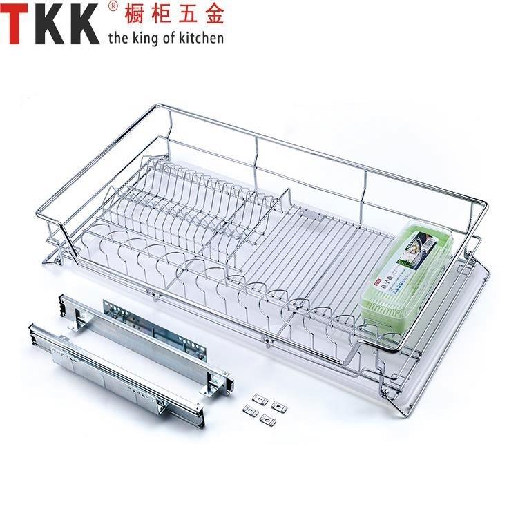 pull out basket Stainless steel iron Soft-stop slide four-side drawer baskets