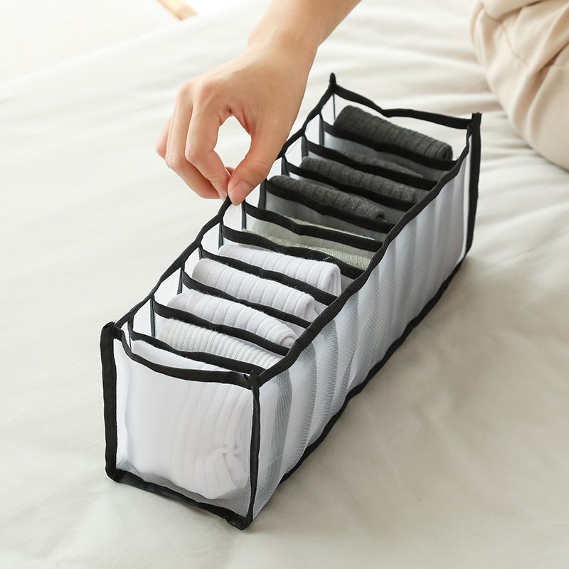 Collapsible Clothes Organizer for Jeans Washable Fabric Closet Storage Box Drawers Foldable Clothing Storage Bins with Handle