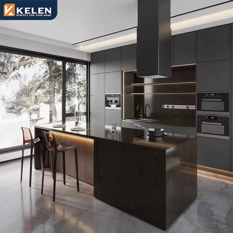 KELEN 2024 kitchen cabinet pantry supplier customizationwall mounted modular modern wood furniture kitchen cabinet