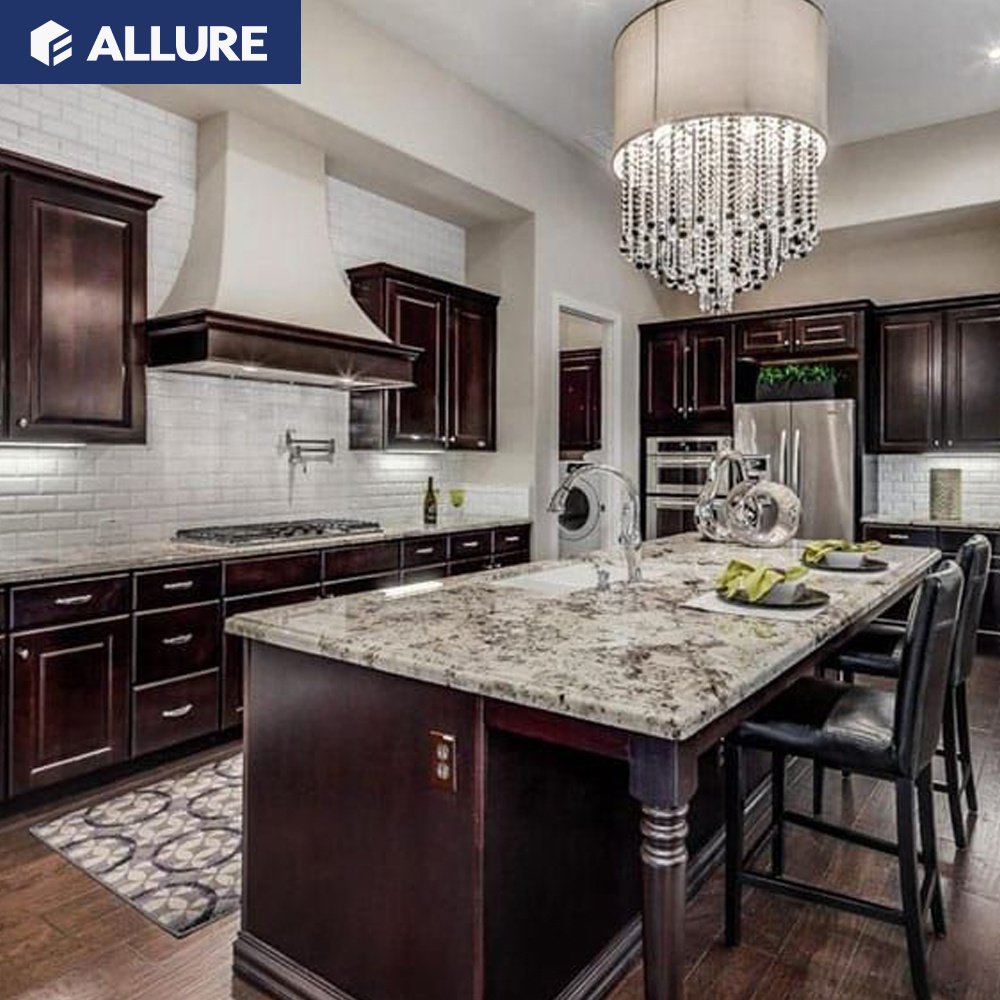 Allure birch american classic foshan old style luxury solid wood modern kitchen cabinets vietnam