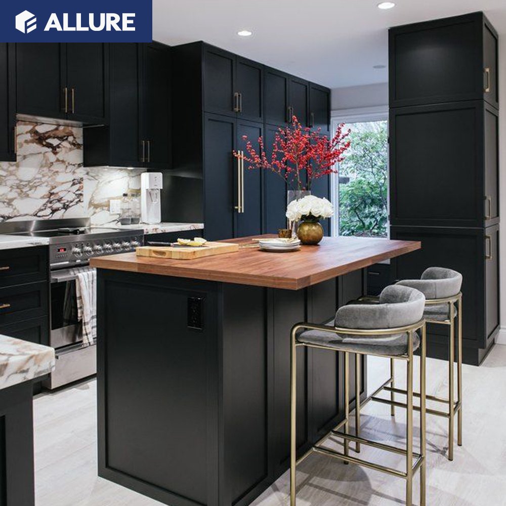 Allure birch american classic foshan old style luxury solid wood modern kitchen cabinets vietnam