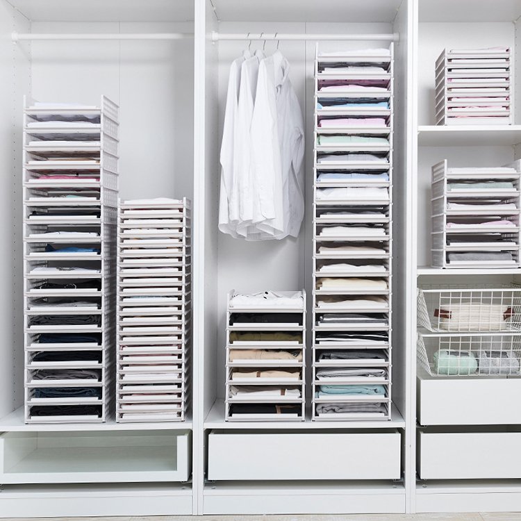 Hot Sale Stackable File Cabinet Shelves Under Sliding Cabinet Basket Organizer Wardrobe Storage Organizer Drawer