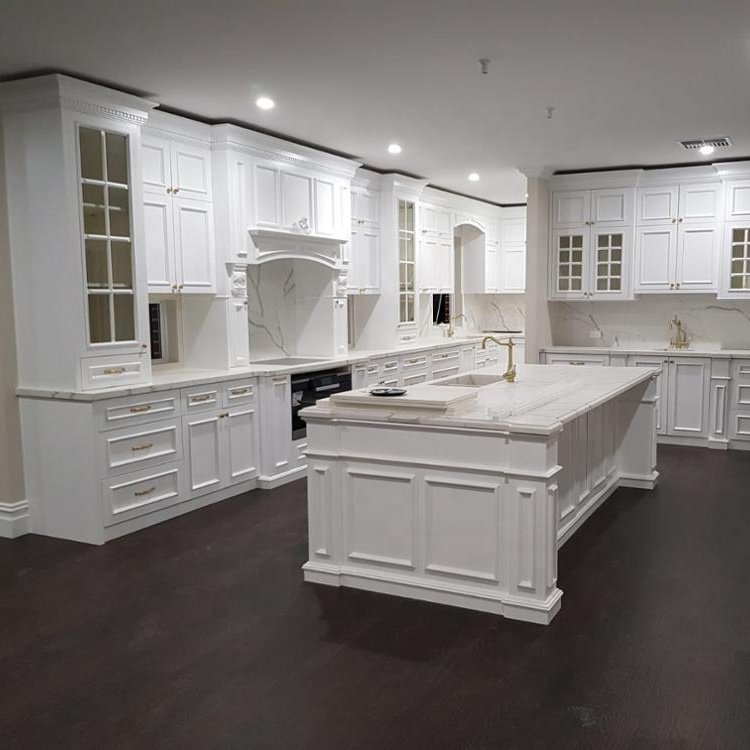 Hot Selling Australia White Solid Wood Kitchen Cabinet Designs