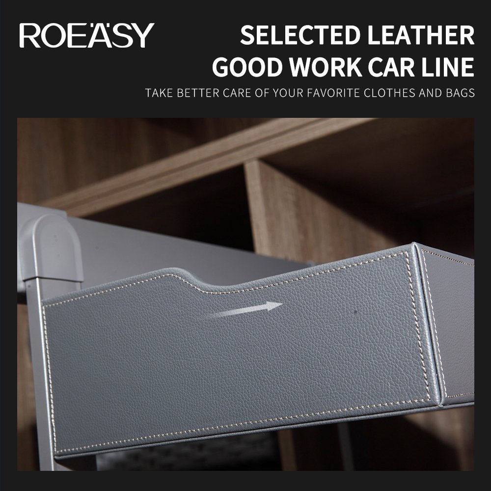 ROEASY wholesale wardrobe pullout basket for clothes pants soft close pull out drawers for clothes closet organizers