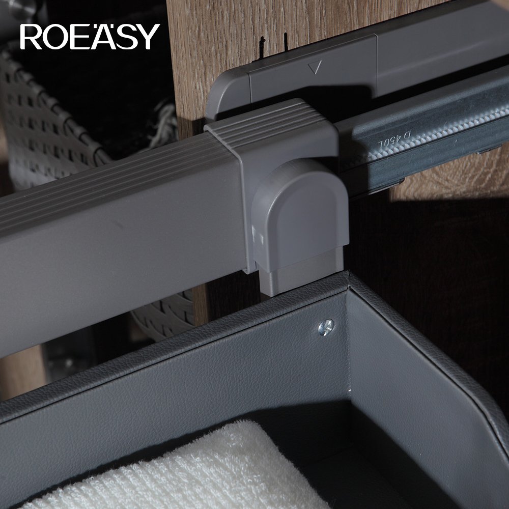 ROEASY wholesale wardrobe pullout basket for clothes pants soft close pull out drawers for clothes closet organizers