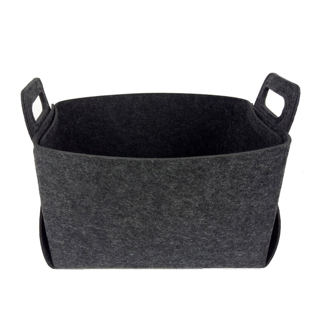 Custom Foldable Felt Laundry Storage Bag Bin Basket For Home