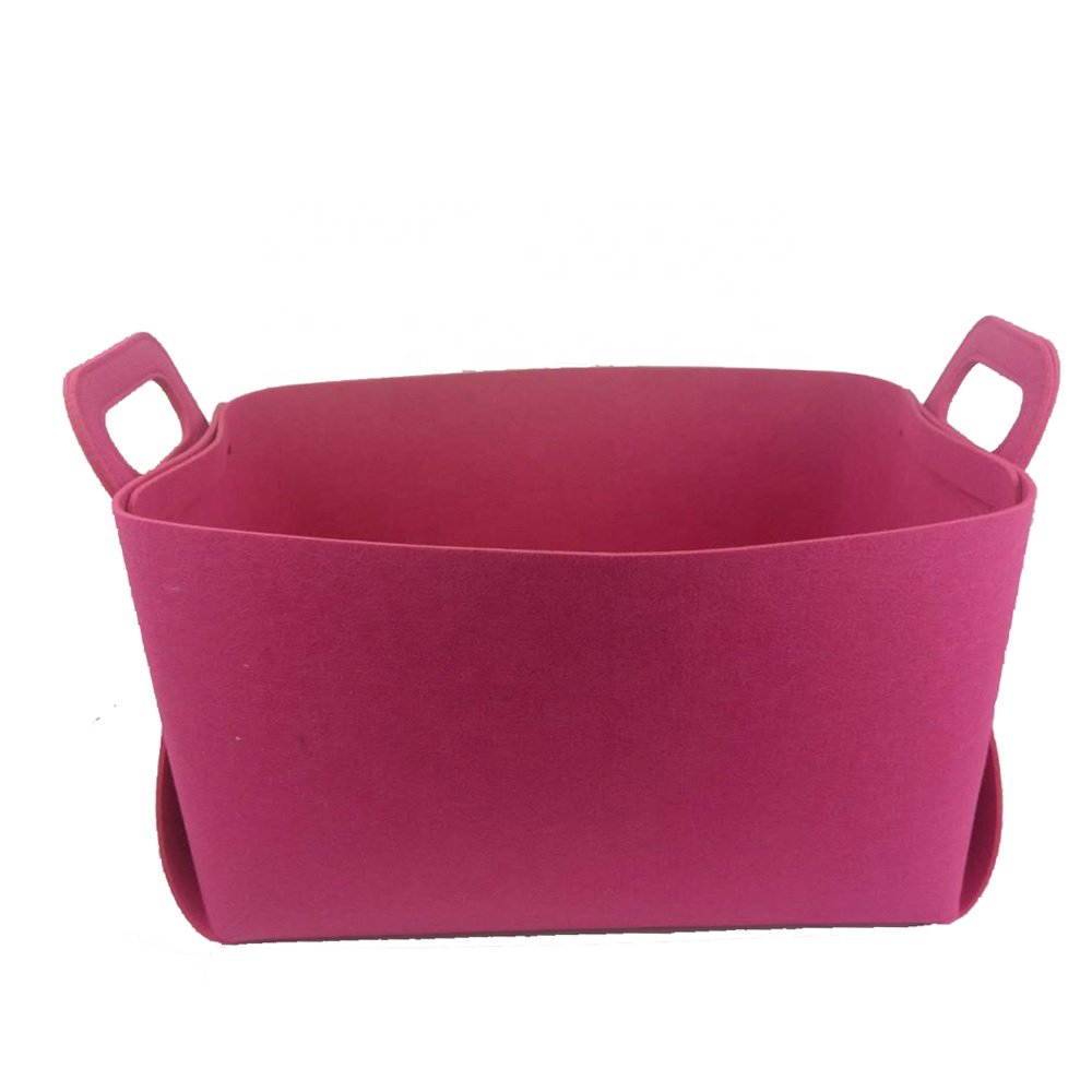 Custom Foldable Felt Laundry Storage Bag Bin Basket For Home