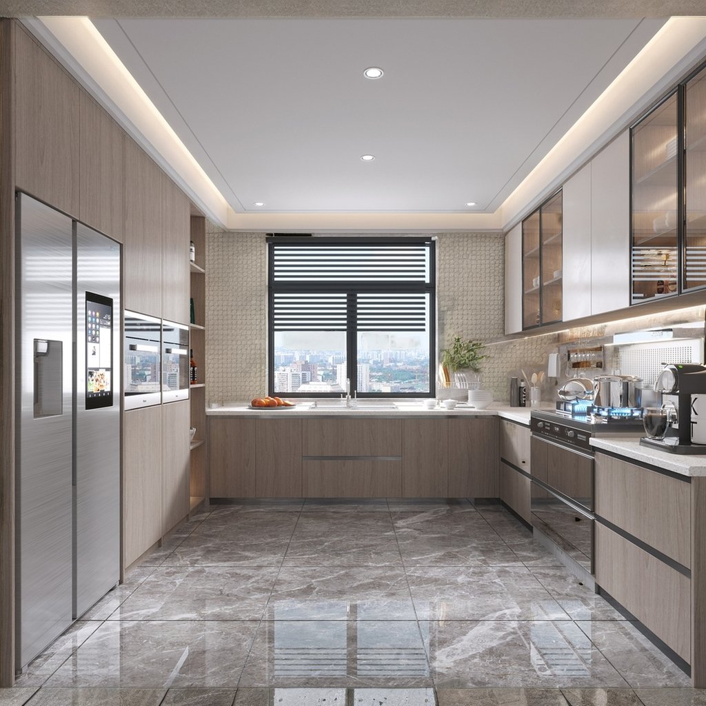Professional New & Easy-to-Assemble Complete Set of Stackable Kitchen Cabinets Ready for Installation